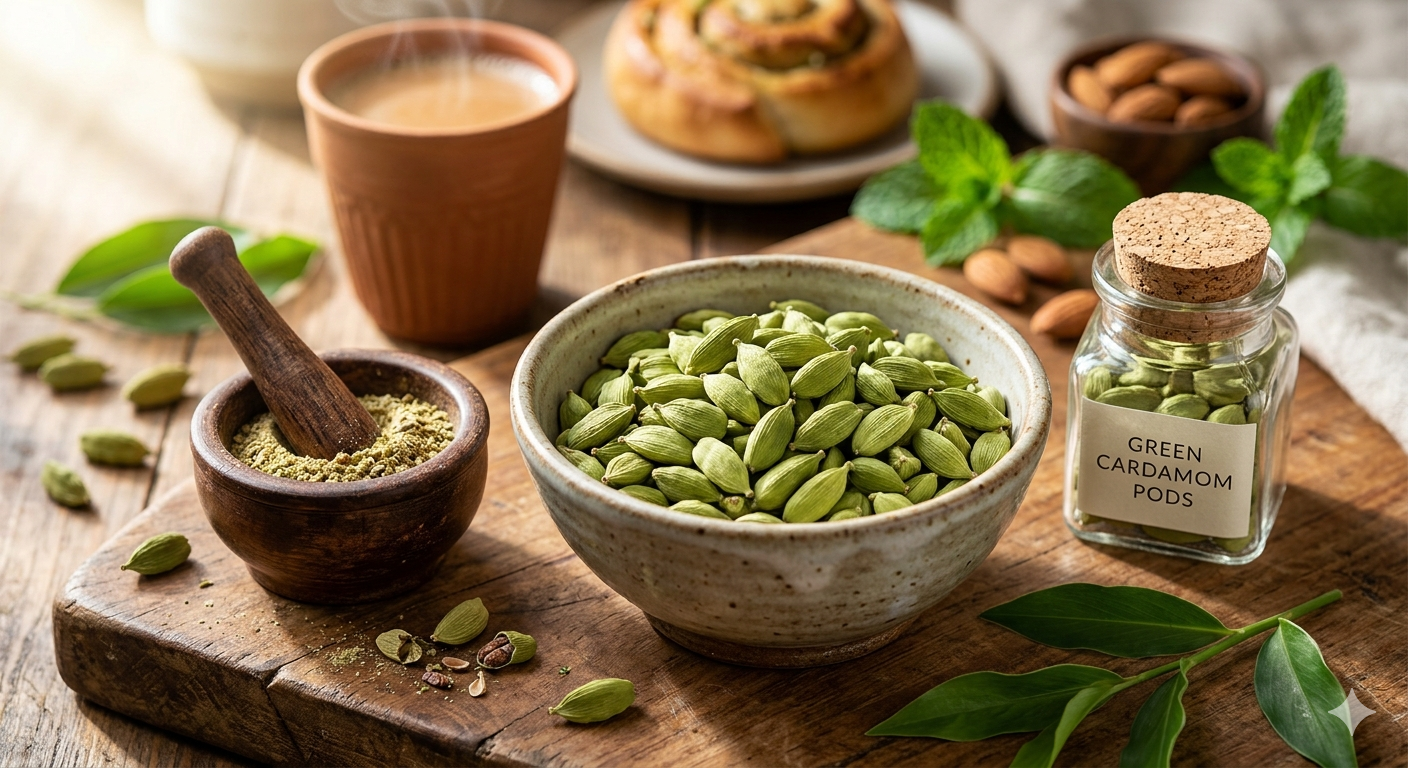 You are currently viewing Green Cardamom: The Queen of Spices – Uses, Benefits, and Surprising Facts